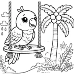 coloriage perroquet et dessins