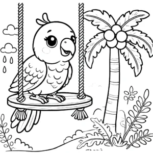 coloriage perroquet et dessins