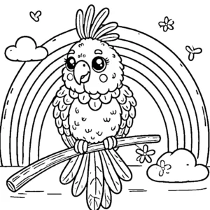 imprimer coloriage perroquet pour enfant