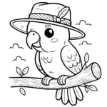 coloriage perroquet et dessins