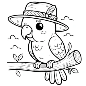 coloriage perroquet et dessins