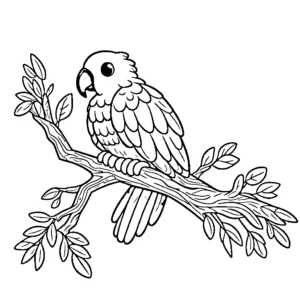 coloriage perroquet a dessiner et imprimer