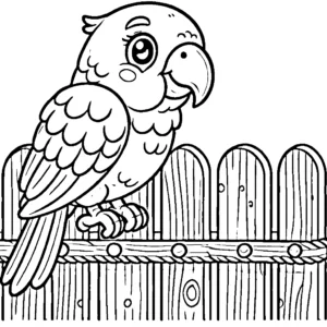 coloriage perroquet pour primaire