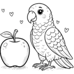 coloriage perroquet pour enfant de 3 ans