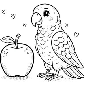 coloriage perroquet pour enfant de 3 ans