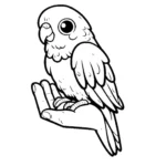 coloriage perroquet pour enfant de 3 ans