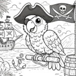 coloriage perroquet à imprimer pour enfant de 3 ans