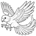coloriage perroquet et dessin a imprimer