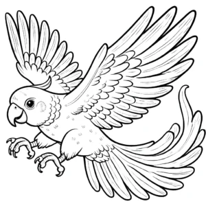 coloriage perroquet et dessin a imprimer
