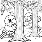 imprimer coloriage perroquet