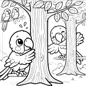 imprimer coloriage perroquet