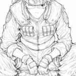 coloriage Kakashi pour enfant