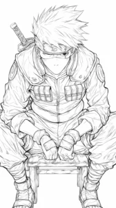 coloriage Kakashi pour enfant