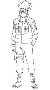 coloriage Kakashi pour enfant de à imprimer