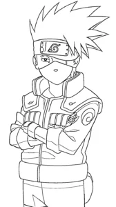 coloriage Kakashi gratuit à imprimer