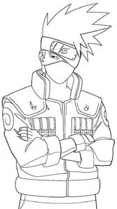 coloriage Kakashi et dessin a imprimer