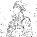 coloriage Kakashi pour primaire