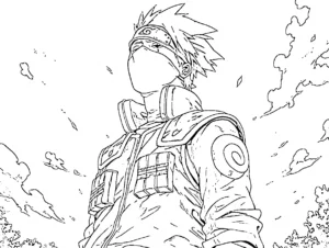 coloriage Kakashi pour primaire