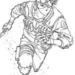 coloriage Kakashi pour enfant de 4 ans