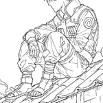 coloriage Kakashi pour enfant