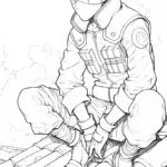 coloriage Kakashi a telecharger