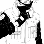 coloriage Kakashi de pour enfants