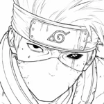 coloriage Kakashi à imprimer pour enfants