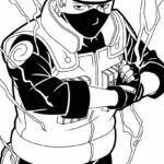 coloriage Kakashi à imprimer pour enfant de 8 ans