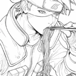 coloriage Kakashi à imprimer pour enfant de 10 ans
