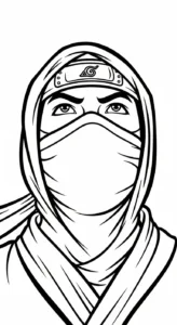 coloriage Ninja updated pour enfants a imprimer gratuit