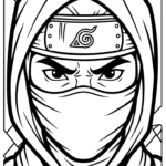 coloriage Ninja updated et découpage à imprimer