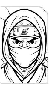 coloriage Ninja updated et découpage à imprimer