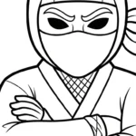 coloriage Ninja updated pour enfant de 3 ans