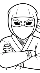 coloriage Ninja updated pour enfant de 3 ans