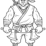 coloriage Ninja updated a imprimer gratuit