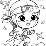 coloriage Ninja updated à imprimer pdf gratuit