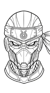 coloriage Ninja updated a dessiner en ligne