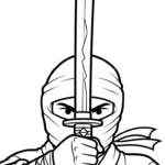 coloriage Ninja updated à imprimer gratuit