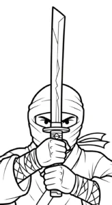 coloriage Ninja updated à imprimer gratuit