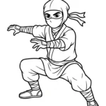 coloriage Ninja updated à imprimer gratuitement