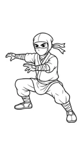 coloriage Ninja updated à imprimer gratuitement