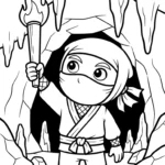coloriage Ninja updated à imprimer pour enfant de 2 ans