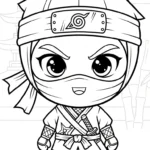 imprimer coloriage Ninja updated pour enfant