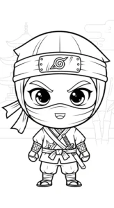 imprimer coloriage Ninja updated pour enfant