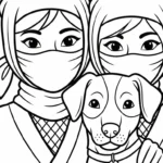 coloriage Ninja updated à imprimer pour enfant de 9 ans