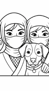 coloriage Ninja updated à imprimer pour enfant de 9 ans