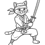 coloriage Ninja updated gratuit a imprimer