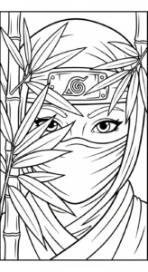 coloriage Ninja updated pour enfants à imprimer
