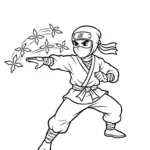 coloriage Ninja updated pour enfant de 10 ans