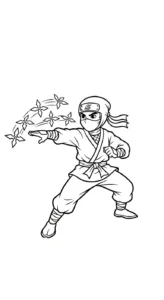 coloriage Ninja updated pour enfant de 10 ans